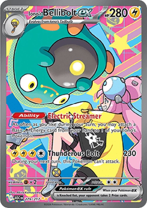 Pokemon Iono's Bellibolt ex (ASC 279)