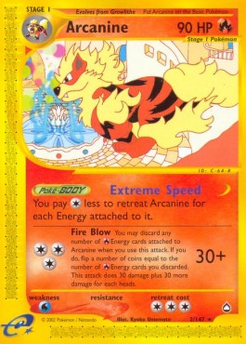 Pokemon Arcanine  (AQ 2)