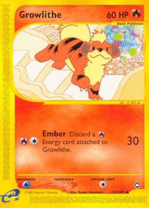 Pokemon Growlithe  (AQ 51)