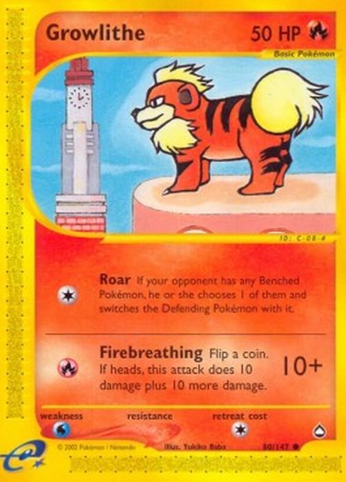 Pokemon Growlithe  (AQ 80)