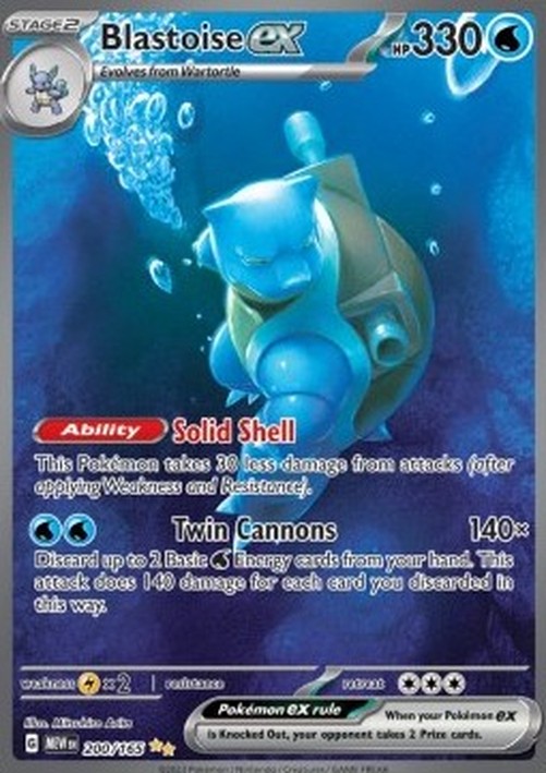 Pokemon Blastoise ex  (MEW 200)