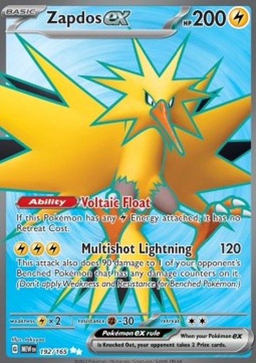 Pokemon Zapdos ex  (MEW 192)