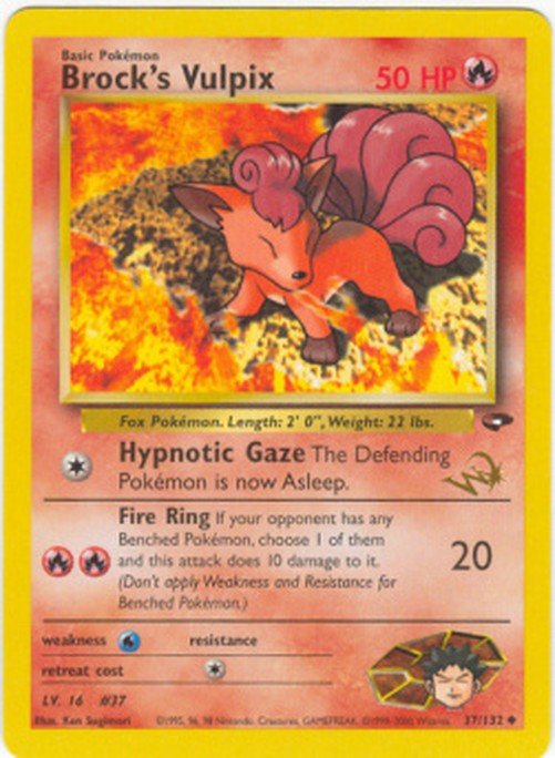 Pokemon Brock's Vulpix  (WPR GC 37)
