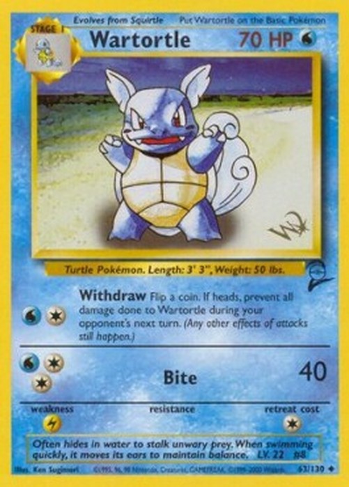 Pokemon Wartortle  (WPR B2 63)