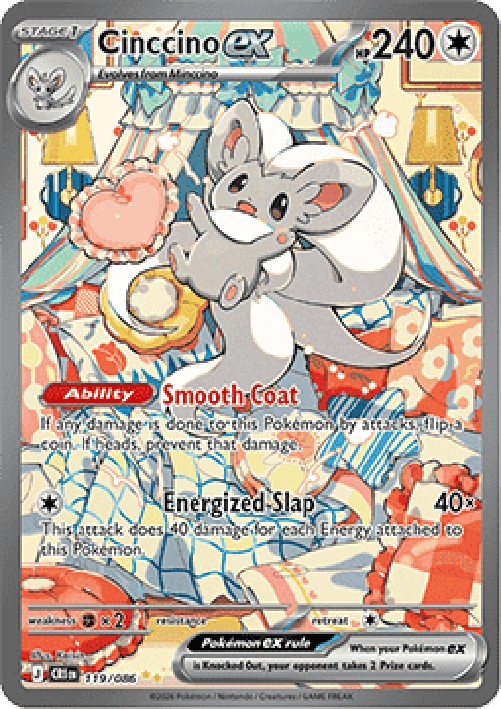 Pokemon Cinccino ex  (CRI 119)