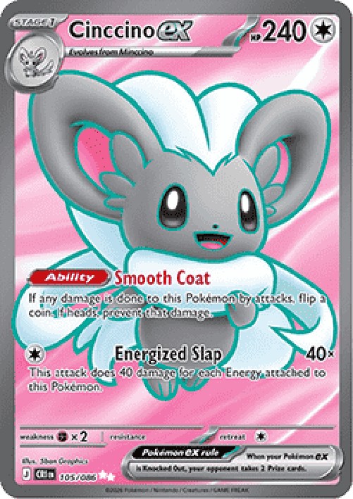 Pokemon Cinccino ex  (CRI 105)