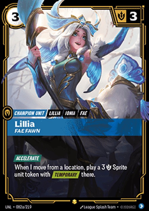 Riftbound UNL Lillia Fae Fawn (V.2 - Showcase)