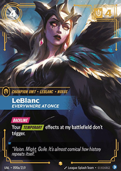 Riftbound UNL Leblanc, Everywhere at Once (V.2 - Showcase)