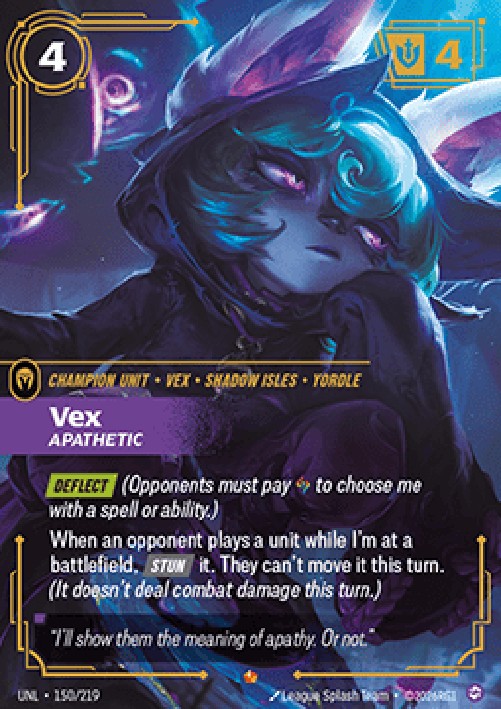 Riftbound UNL Vex, Apathetic (V.1 - Epic)