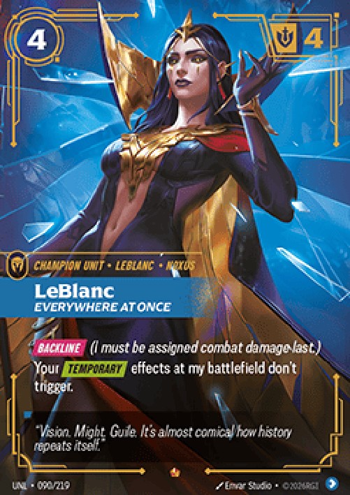 Riftbound UNL Leblanc, Everywhere at Once (V.1 - Epic)