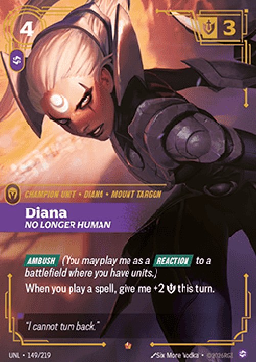 Riftbound UNL Diana, No Longer Human (V.1 - Epic)