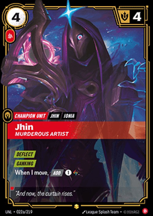 Riftbound UNL Jhin, Murderous Artist (V.2 - Showcase)