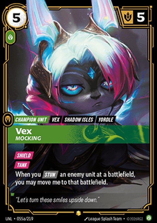 Riftbound UNL Vex, Mocking (V.2 - Showcase)