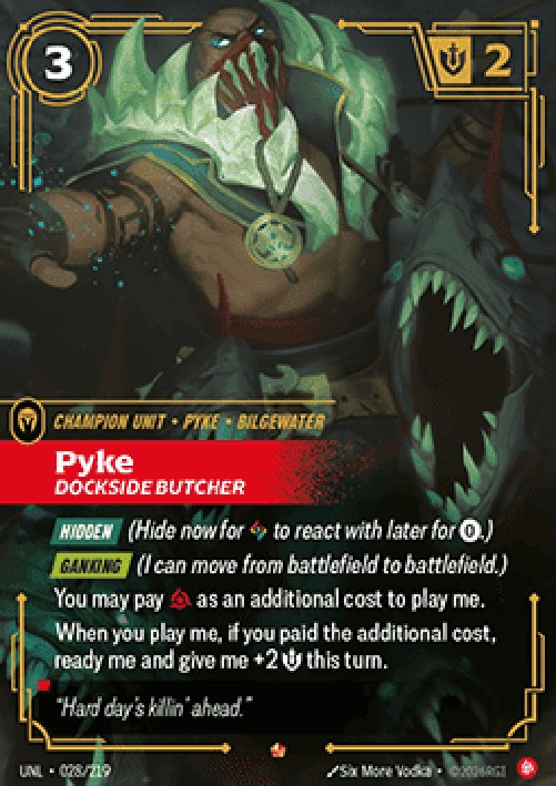 Riftbound UNL Pyke, Dockside Butcher (V.1 - Epic)