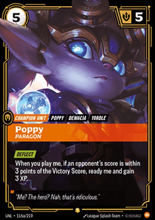 Riftbound UNL Poppy, Paragon (V.2 - Showcase)