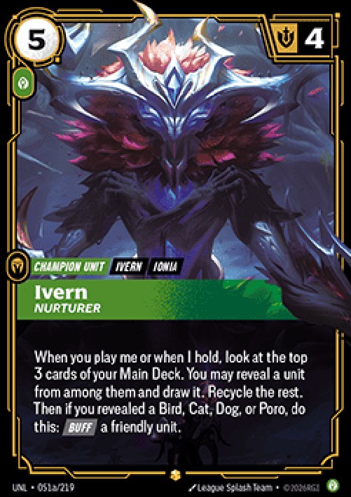 Riftbound UNL Ivern, Nurturer (V.2 - Showcase)