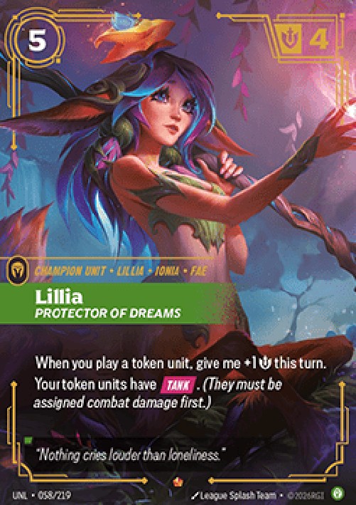Riftbound UNL Lillia, Protector of Dreams (V.1 - Epic)