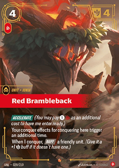 Riftbound UNL Red Brambleback (V.1 - Epic)