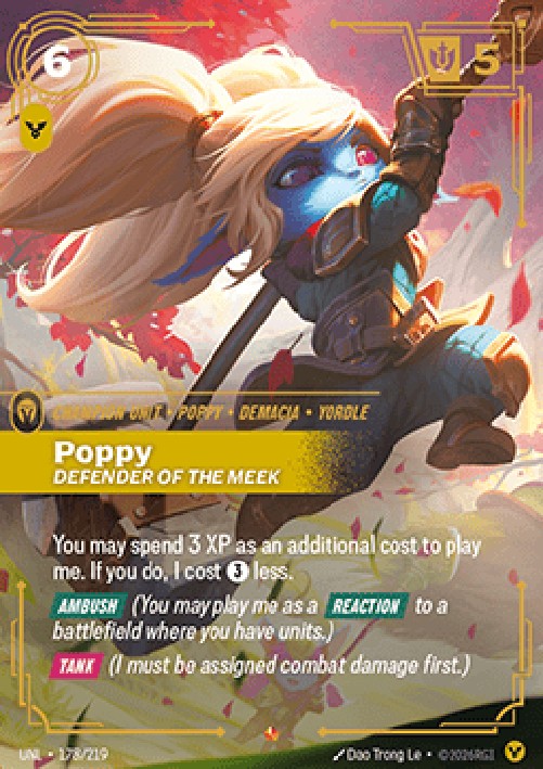 Riftbound UNL Poppy, Defender of the Meek (V.1 - Epic)