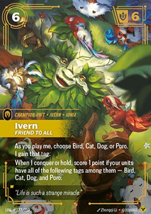 Riftbound UNL Ivern, Friend to All (V.1 - Epic)