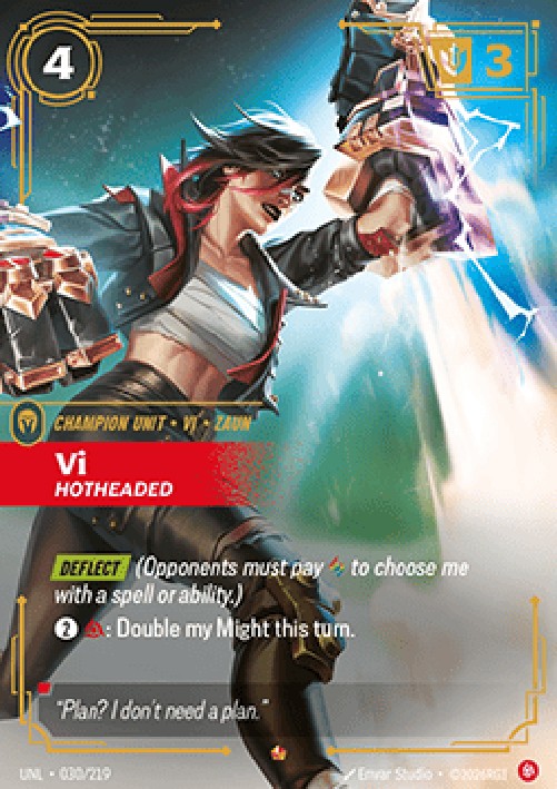Riftbound UNL Vi, Hotheaded (V.1 - Epic)