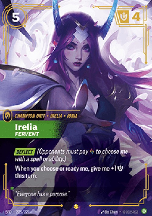 Riftbound SFD Irelia, Fervent (V.3 - Showcase)