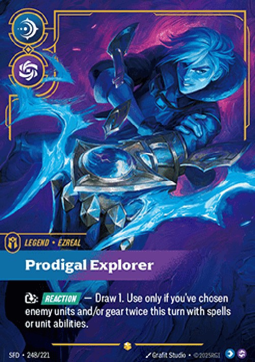 Riftbound SFD Ezreal, Prodigal Explorer (V.2 - Showcase)