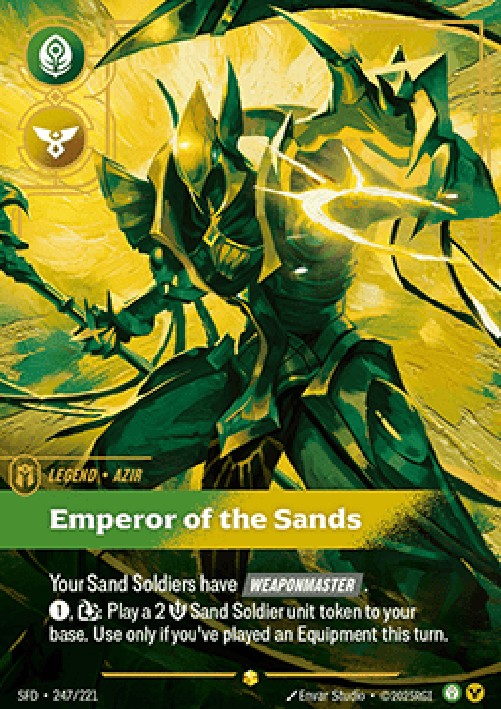 Riftbound SFD Azir, Emperor of the Sands (V.2 - Showcase)