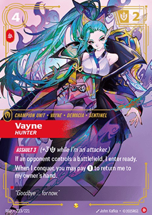 Riftbound SFD Vayne, Hunter (V.1 - Showcase)