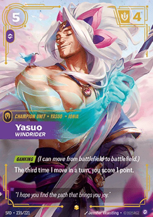 Riftbound SFD Yasuo, Windrider (V.1 - Showcase)