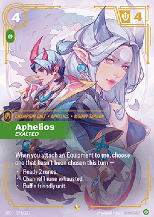 Riftbound SFD Aphelios, Exalted (V.2 - Showcase)