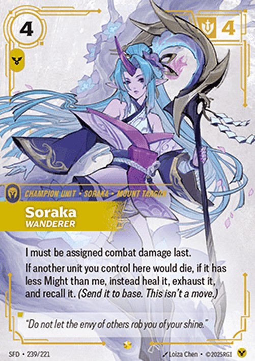 Riftbound SFD Soraka, Wanderer (V.2 - Showcase)