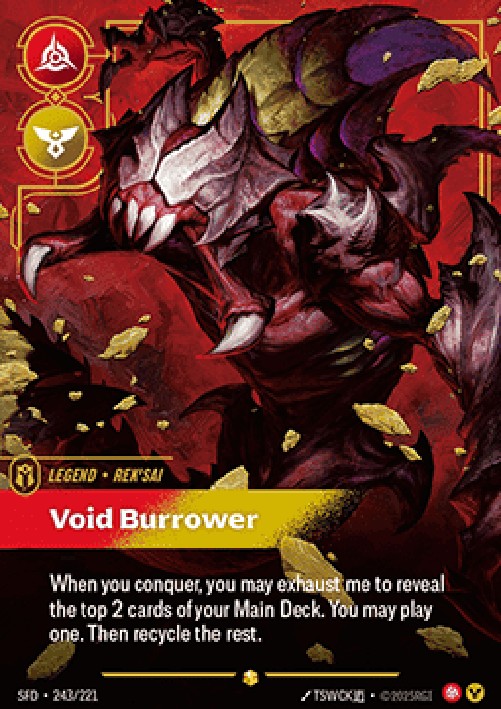 Riftbound SFD Rek'Sai, Void Burrower (V.2 - Showcase)