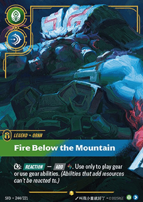 Riftbound SFD Ornn, Fire Below the Mountain (V.2 - Showcase)