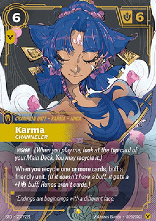 Riftbound SFD Karma, Channeler (V.1 - Showcase)