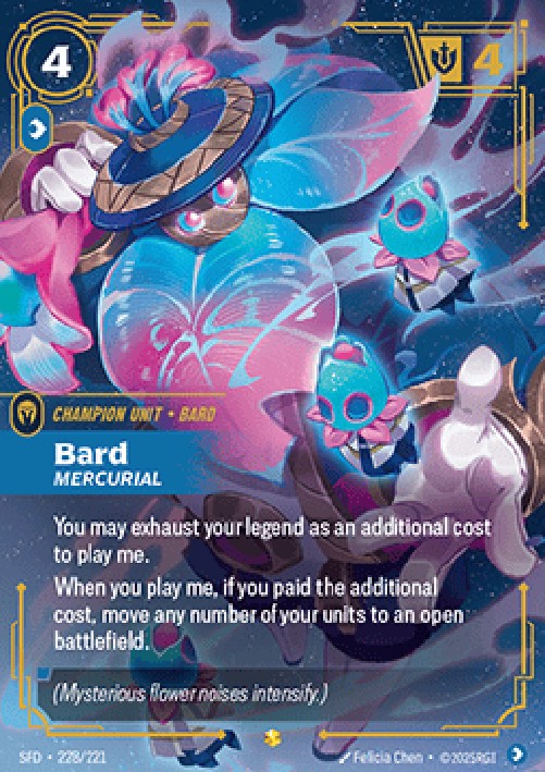 Riftbound SFD Bard, Mercurial (V.2 - Showcase)