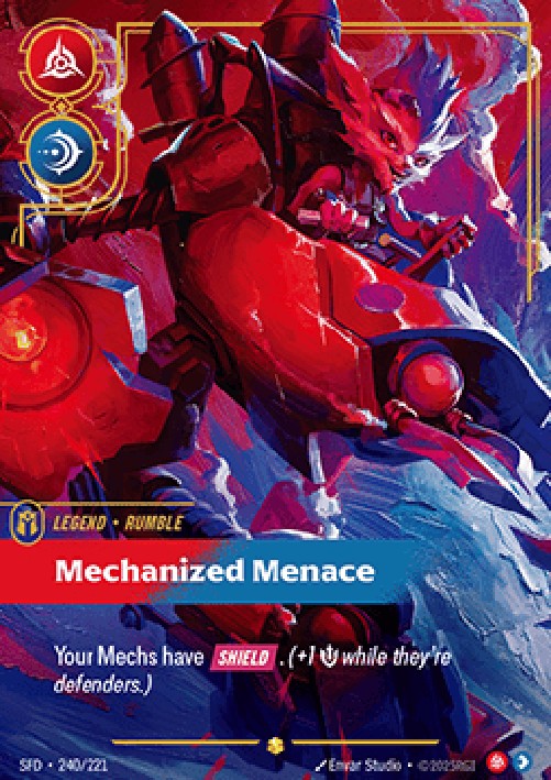 Riftbound SFD Rumble, Mechanized Menace (V.2 - Showcase)