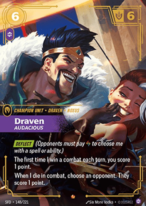 Riftbound SFD Draven, Audacious (V.1 - Epic)