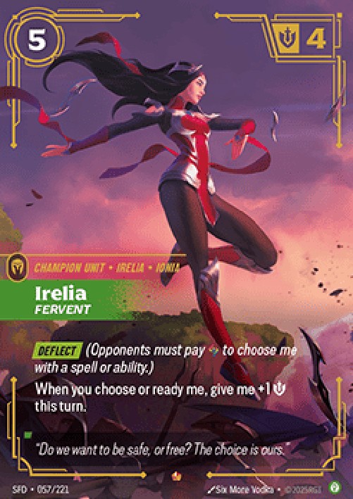 Riftbound SFD Irelia, Fervent (V.1 - Epic)