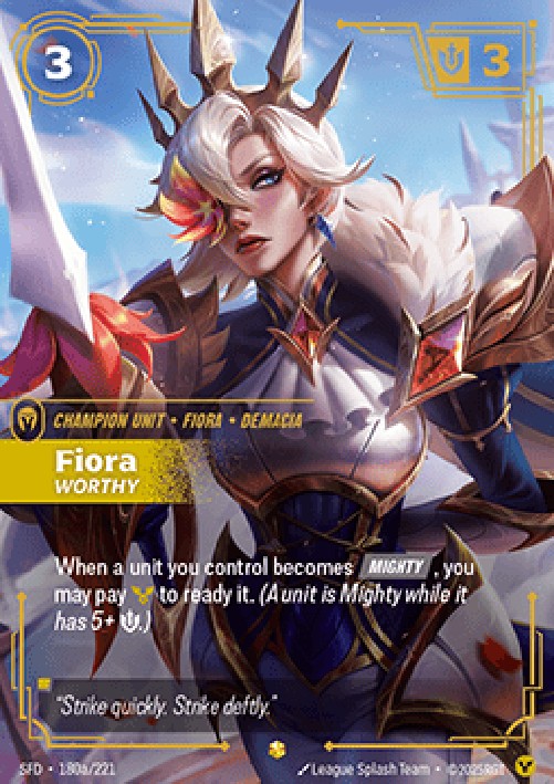 Riftbound SFD Fiora, Worthy (V.2 - Showcase)