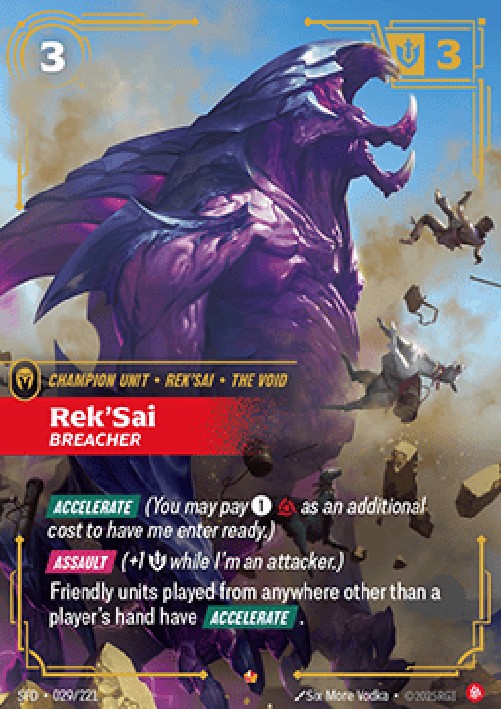 Riftbound SFD Rek'Sai, Breacher (V.1 - Epic)