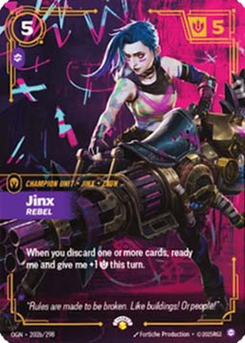 Riftbound OGNX Jinx, Rebel (V.2 - Showcase)