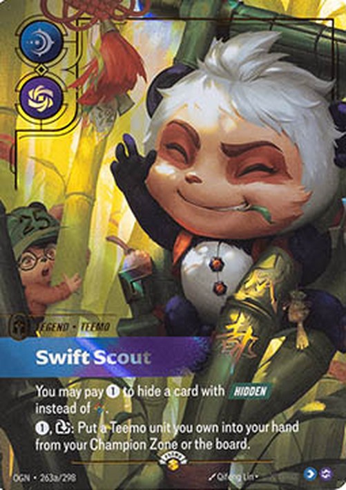 Riftbound OGNX Teemo, Swift Scout (V.2 - Showcase)