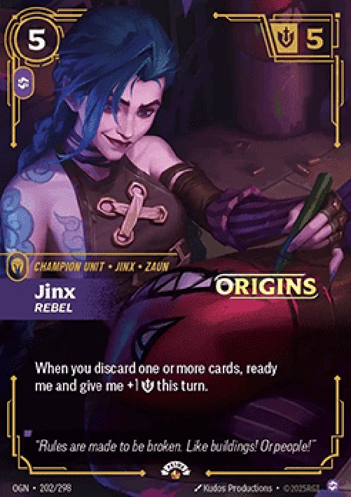 Riftbound OGNX Jinx, Rebel (V.1 - Epic)