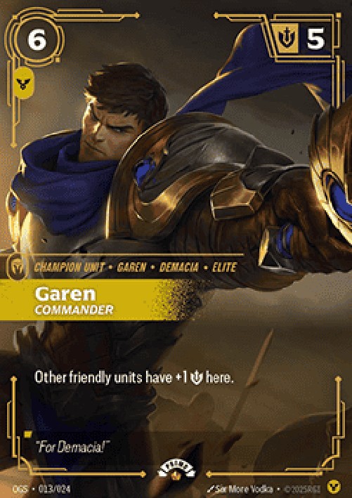 Riftbound OGNX Garen, Commander