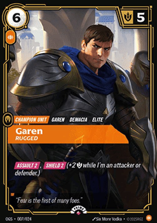 Riftbound OGNX Garen, Rugged