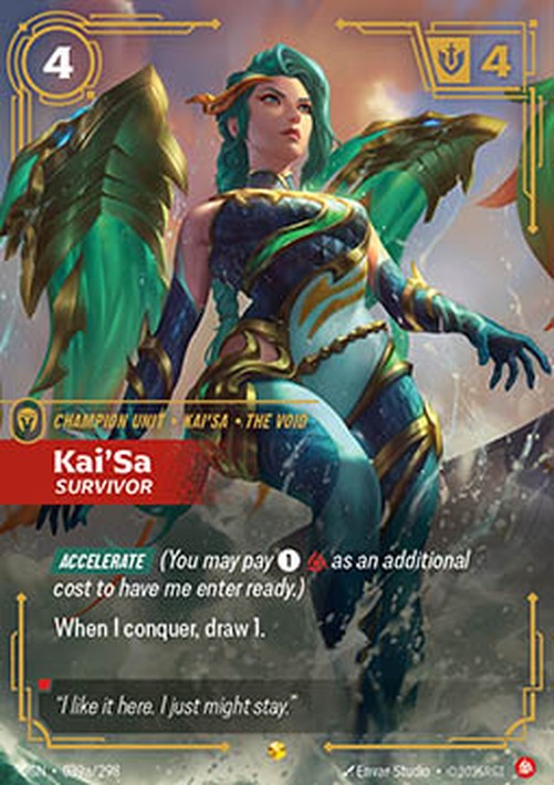 Riftbound OGN Kai'Sa, Survivor (V.2 - Showcase)