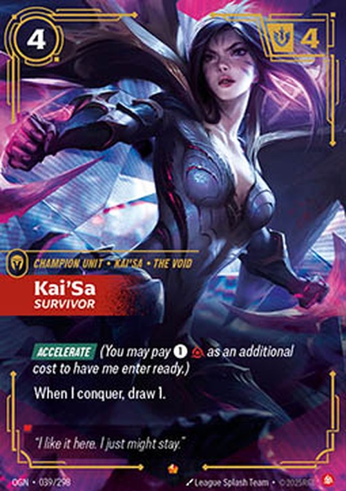 Riftbound OGN Kai'Sa, Survivor (V.1 - Epic)