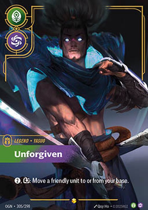 Riftbound OGN Yasuo, Unforgiven (V.2 - Showcase)