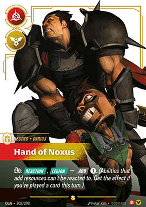 Riftbound OGN Darius, Hand of Noxus (V.2 - Showcase)